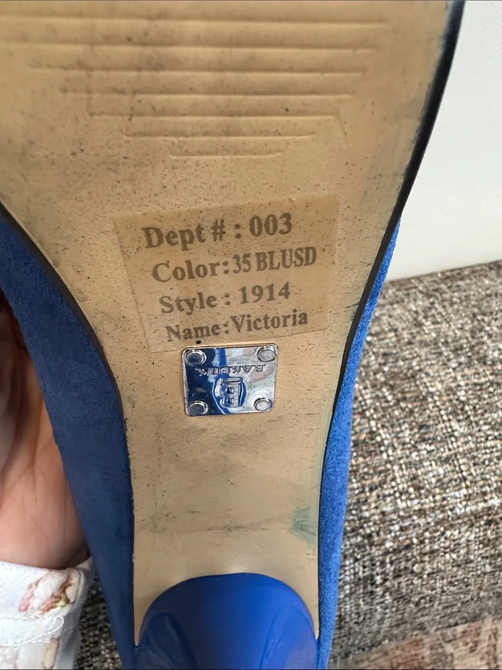 Bakers Royal Blue Suede Platform Pumps